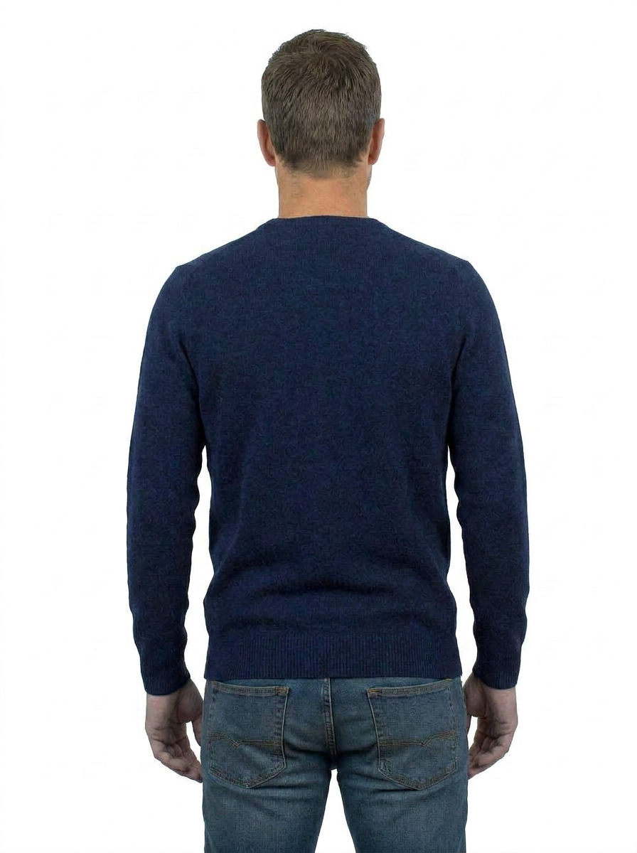 Taupe Men's 100% Cotton Crewneck, view 2