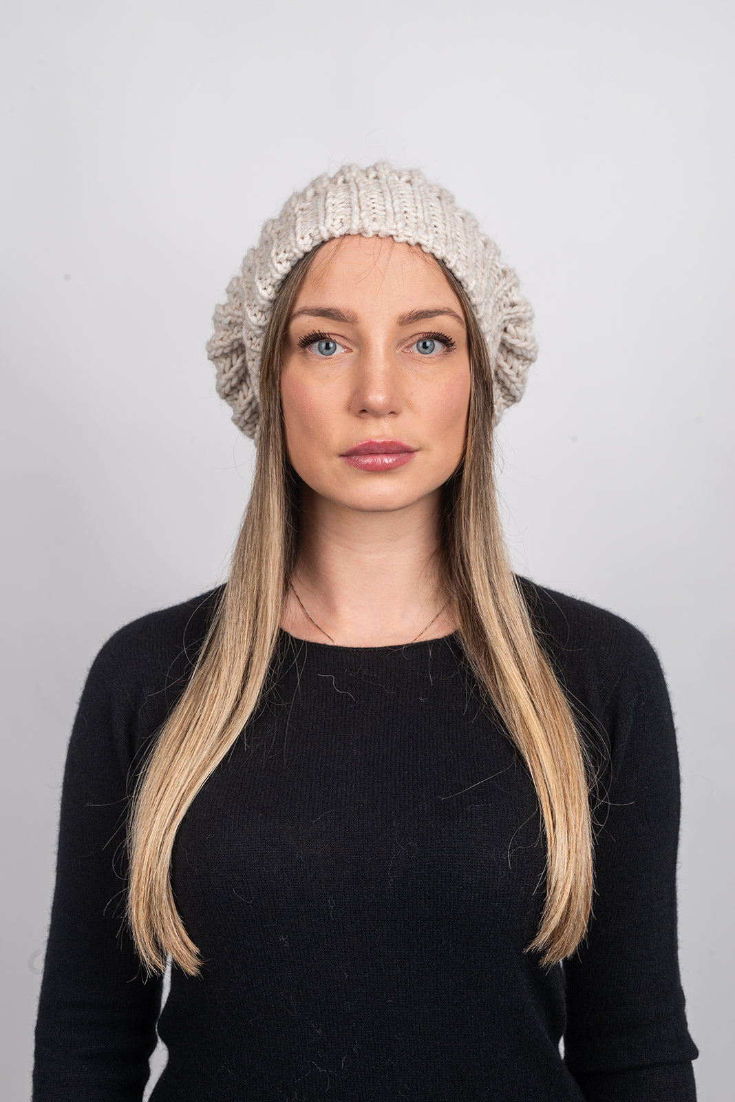 Beige Women's Fisherman's Rib Beanie, view 3