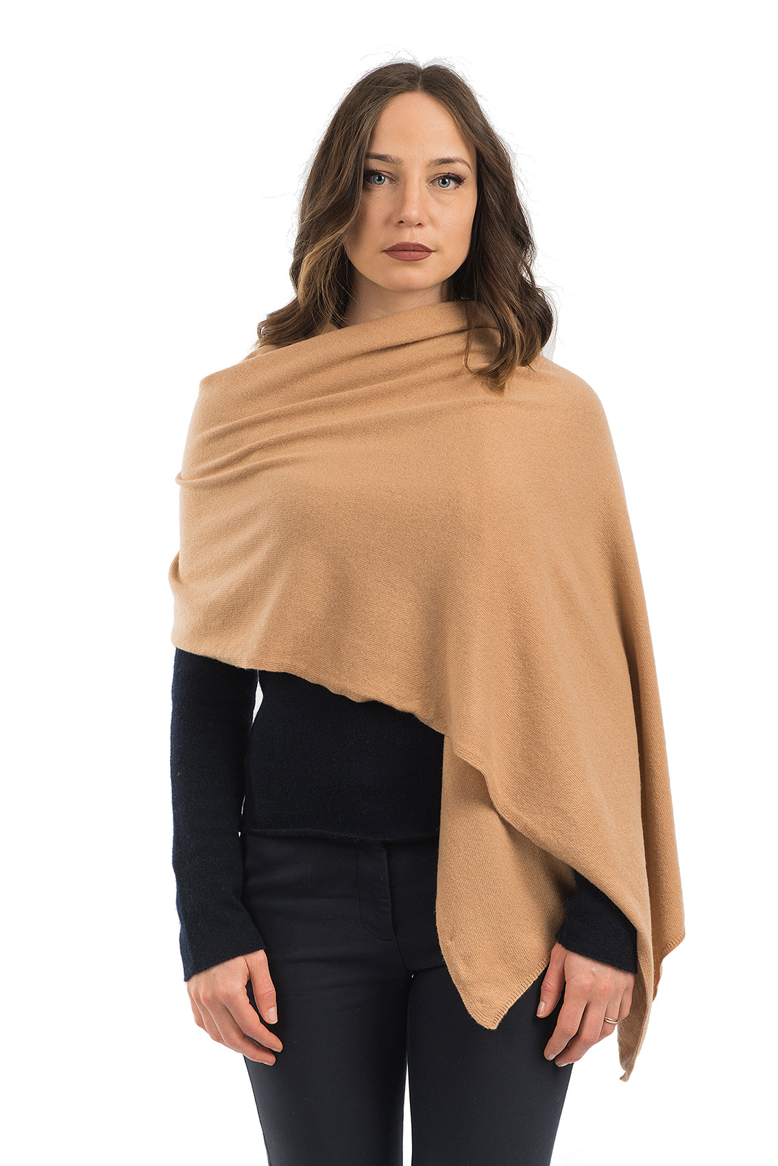 Camel Women's Cashmere Blend Wrap, view 2