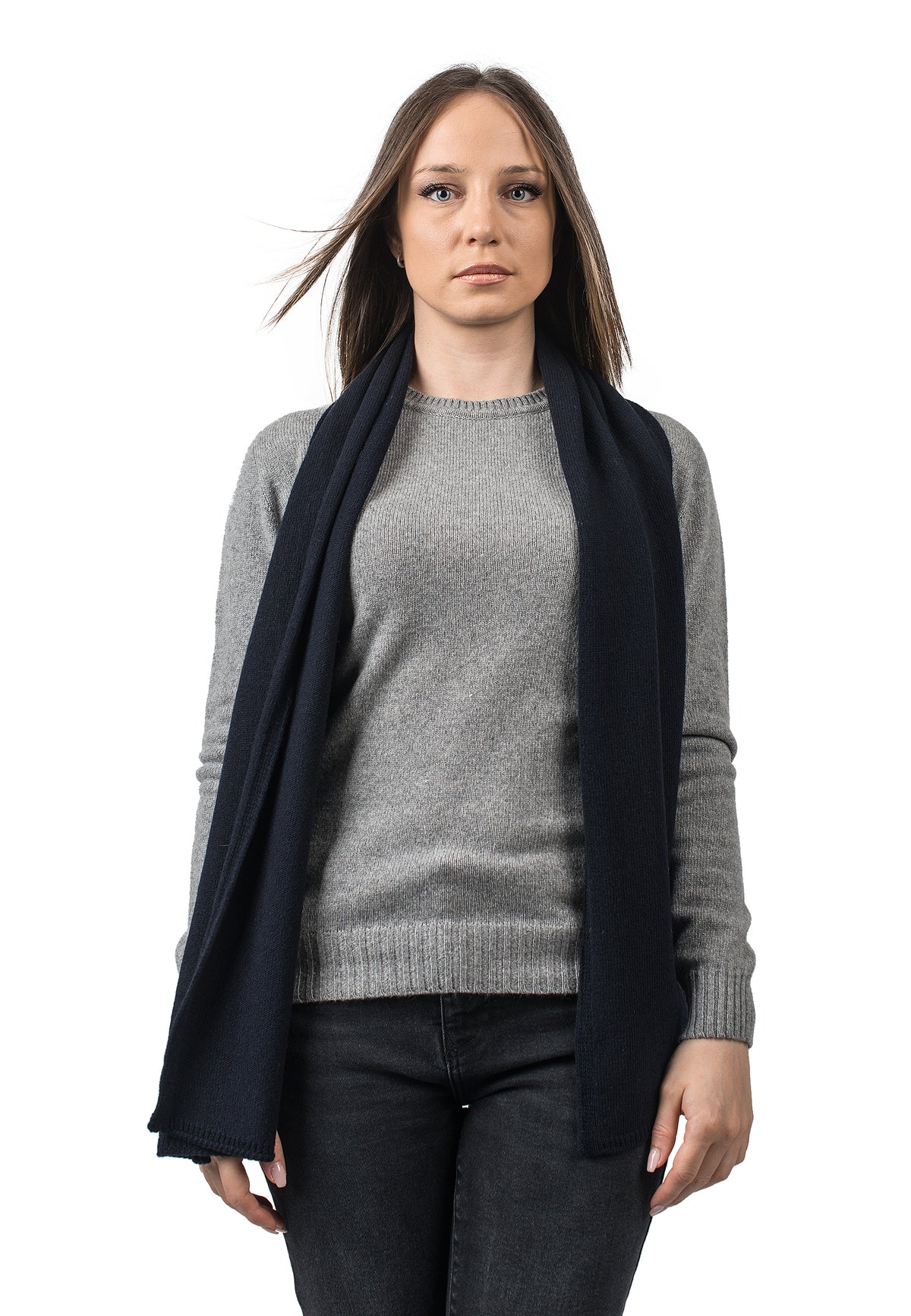 Blue Women's Recycled Cashmere Blend Scarf