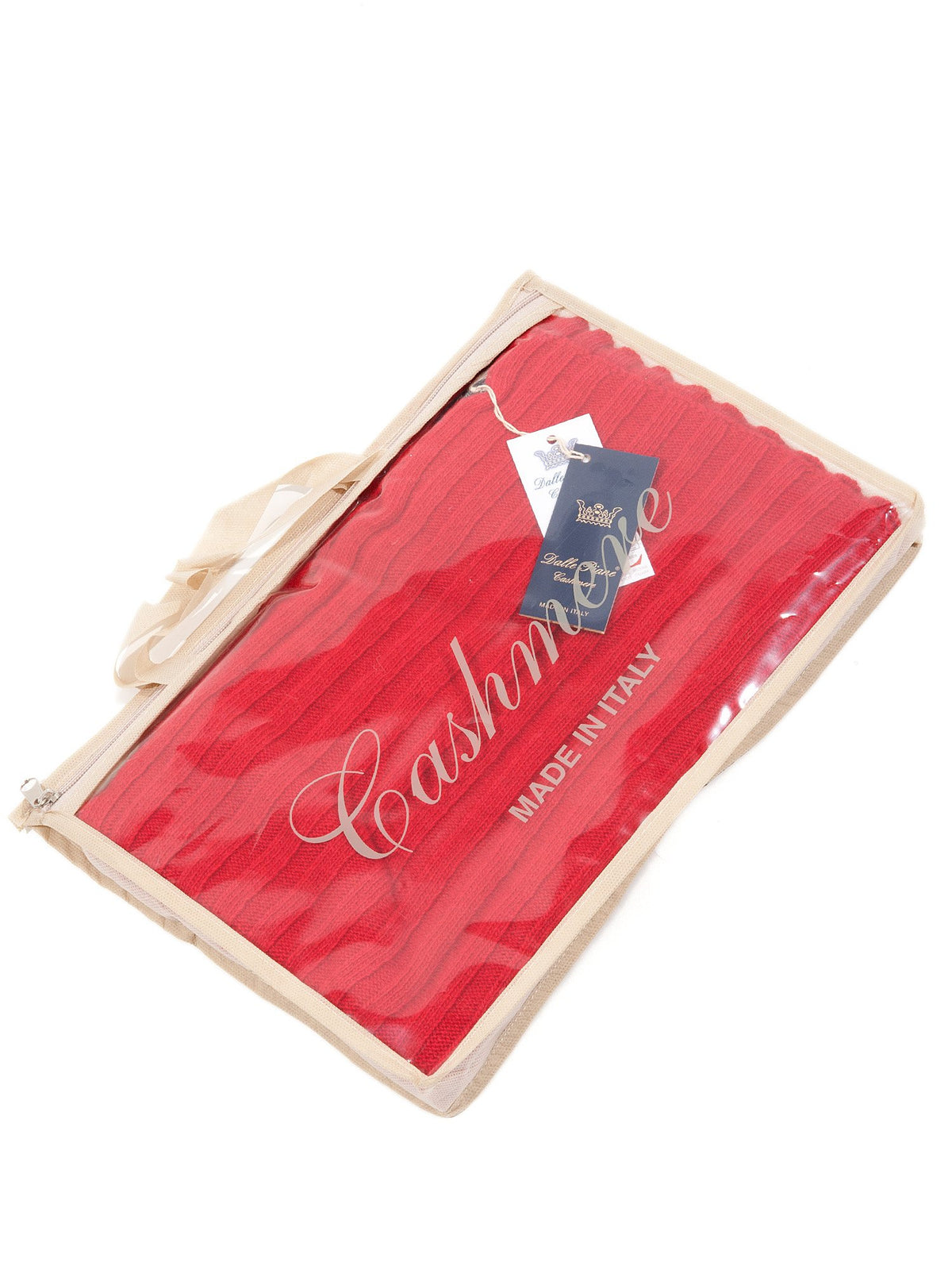 Red Cashmere Blend Scarf and Beanie Set, view 5