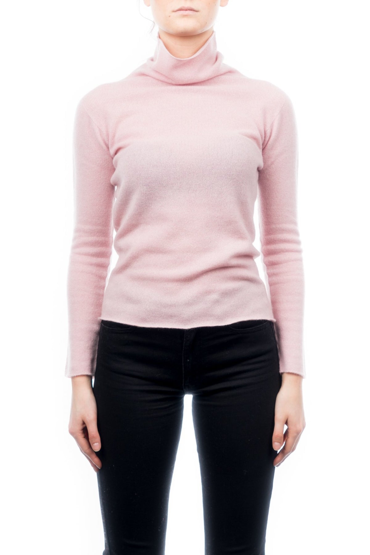 Pink Women's 100% Cashmere Turtleneck