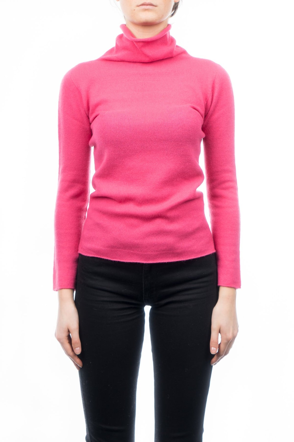 Fuchsia Women's 100% Cashmere Turtleneck