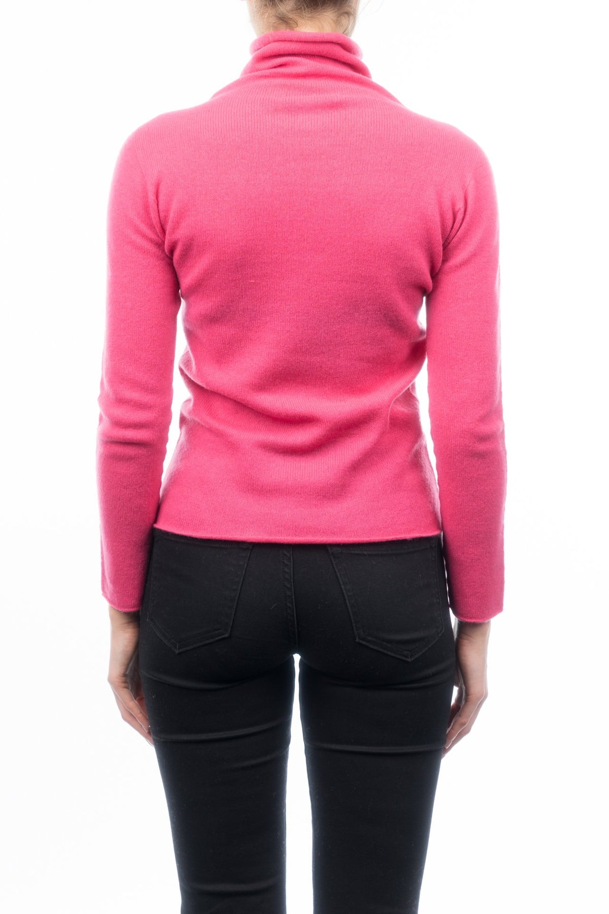 Fuchsia Women's 100% Cashmere Turtleneck, view 3