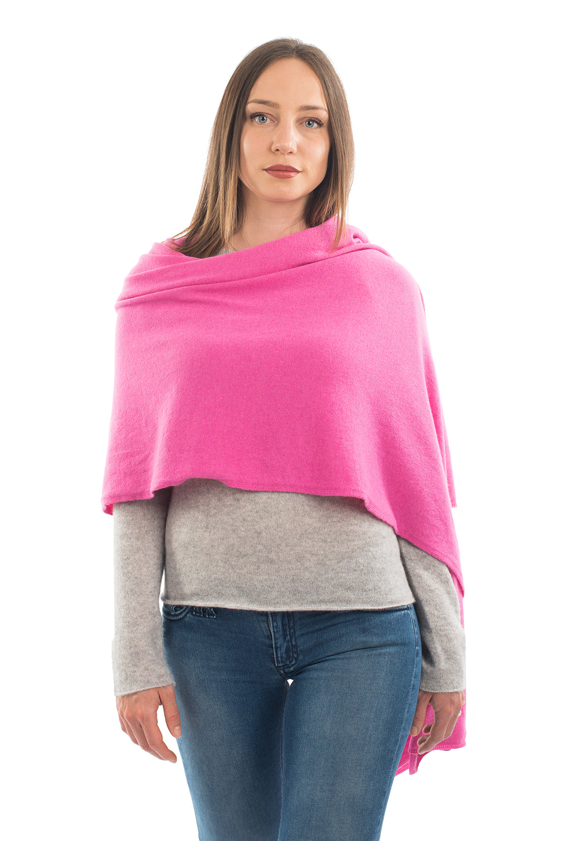 Fuchsia Women's Cashmere Blend Wrap, view 2