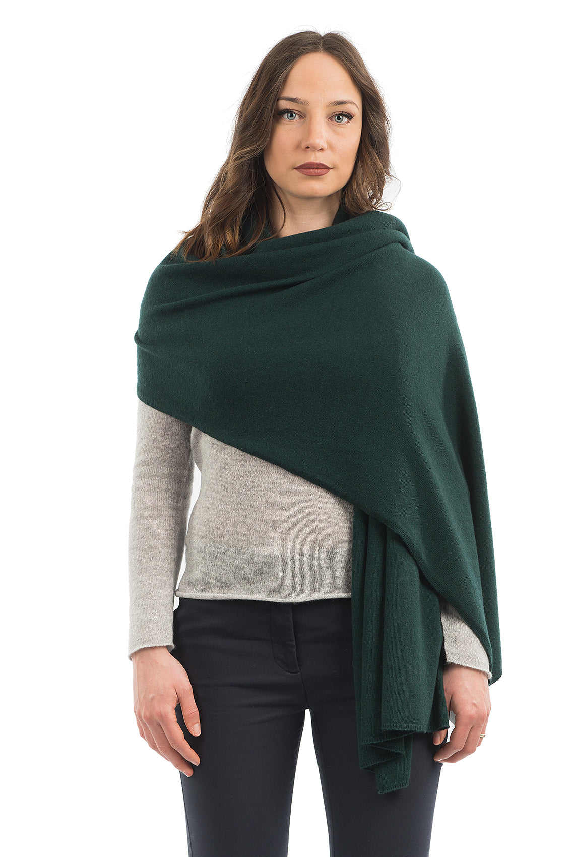 Green Women's Cashmere Blend Wrap