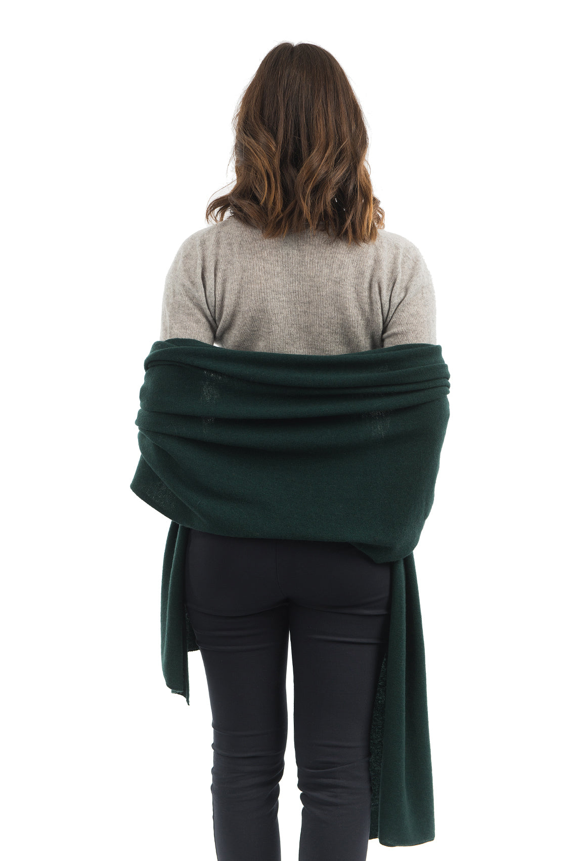 Green Women's Cashmere Blend Wrap, view 3