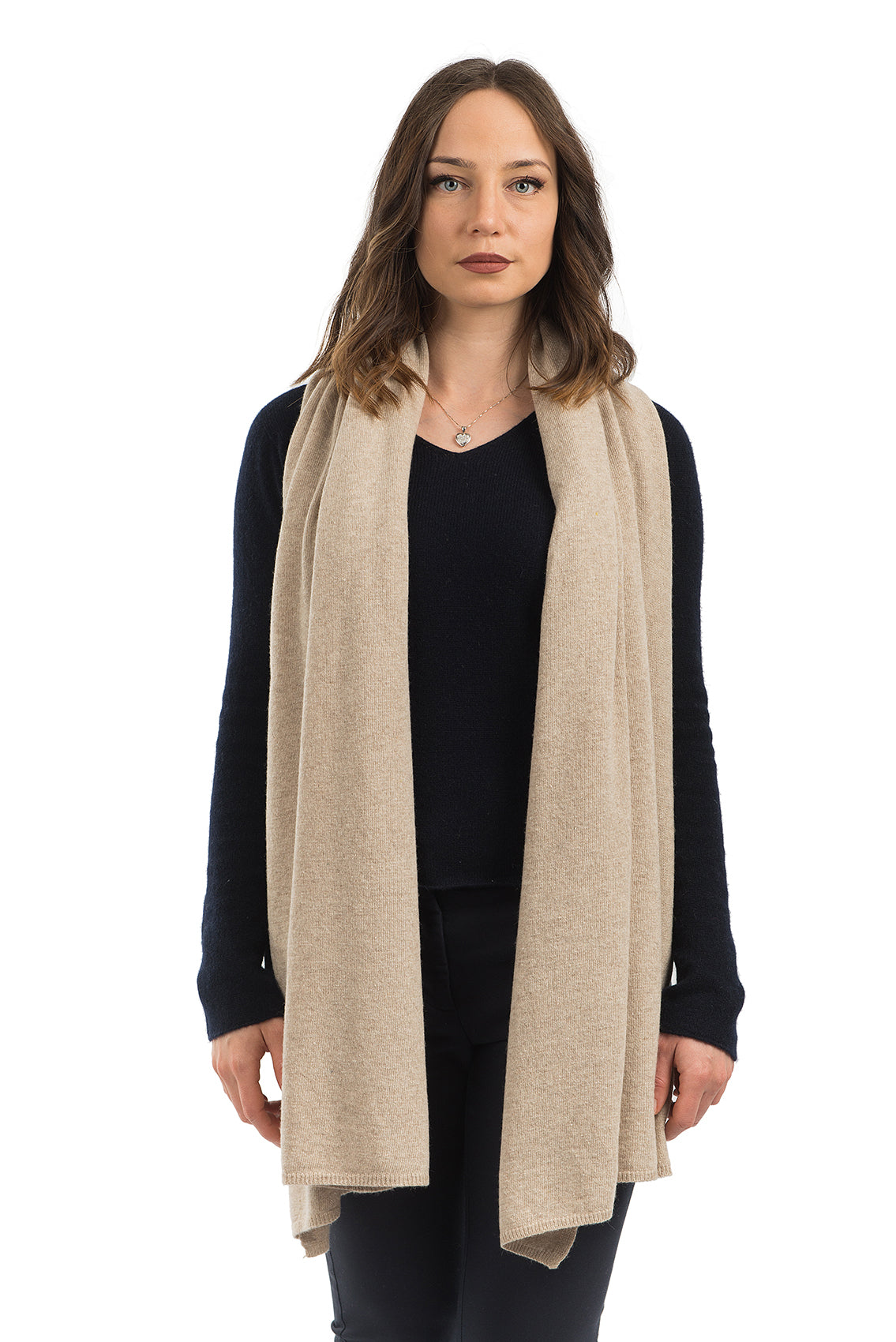 Beige Women's Cashmere Blend Wrap