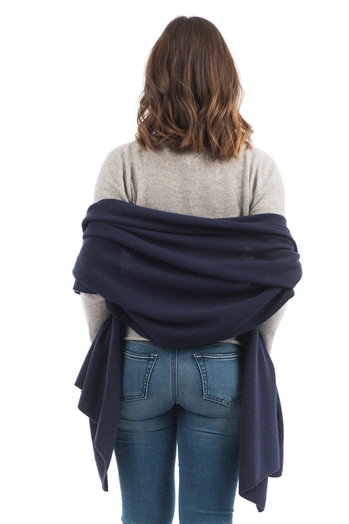 Blue Women's Cashmere Blend Wrap, view 3