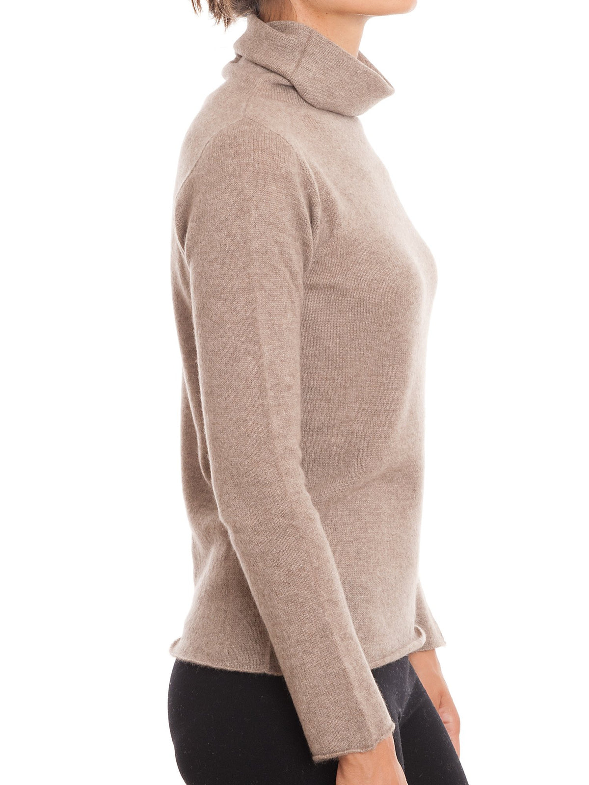 Mink Women's 100% Cashmere Turtleneck, view 4