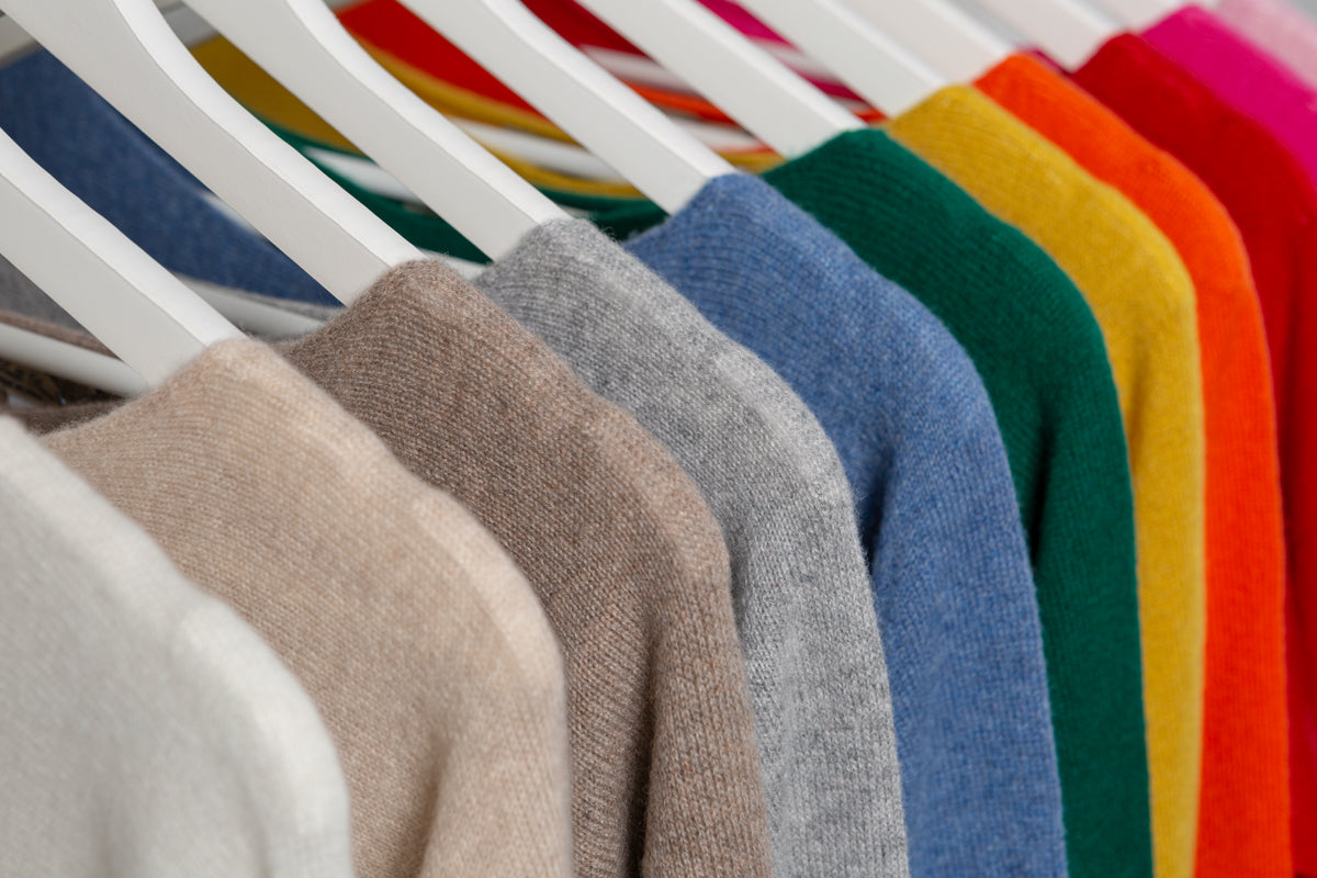 Women's recycled cashmere scarves and sweaters by Dalle Piane Cashmere