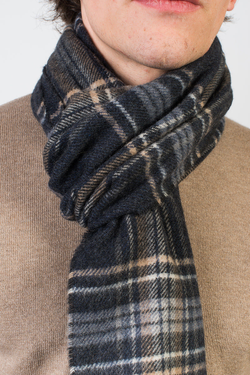 Tartan Wool and Cashmere Scarf