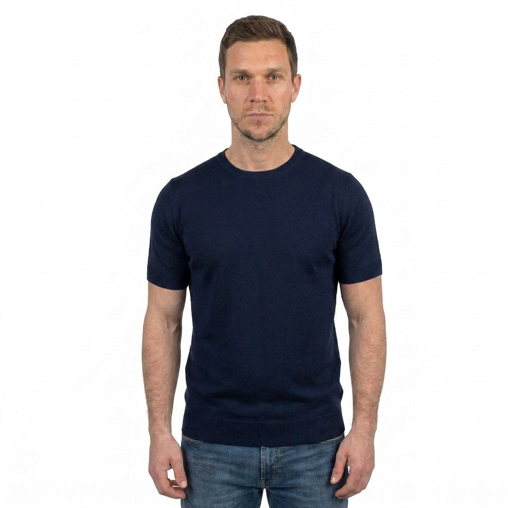 Blue Men's 100% Cotton T-Shirt