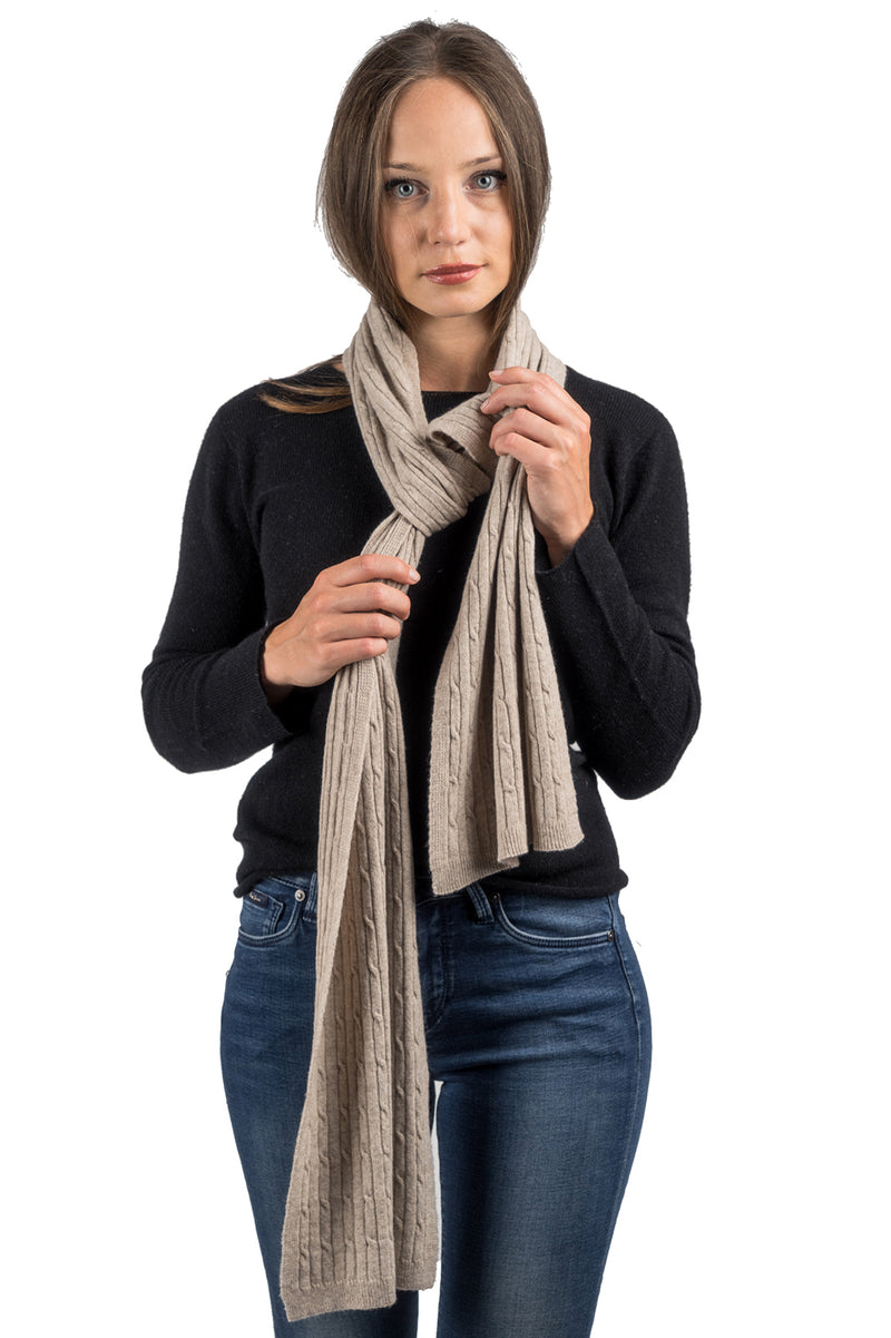 Cashmere Blend Braided Scarf