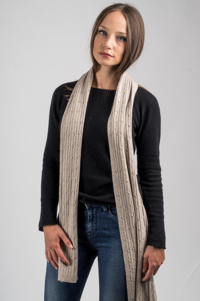 Cashmere Blend Braided Scarf