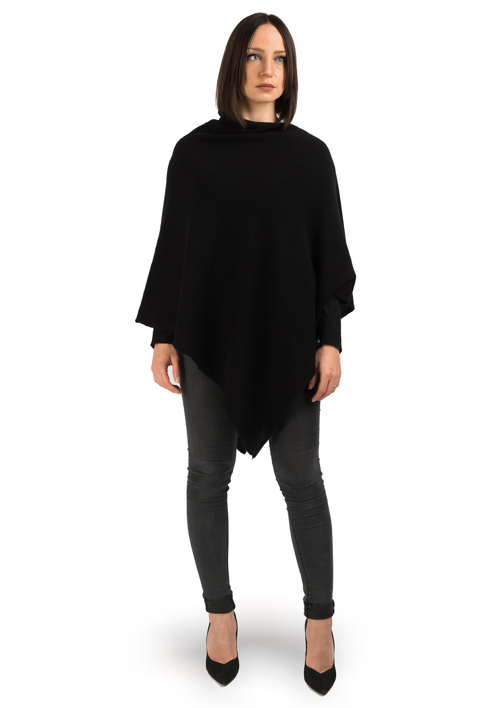 Plus size cashmere poncho hotsell