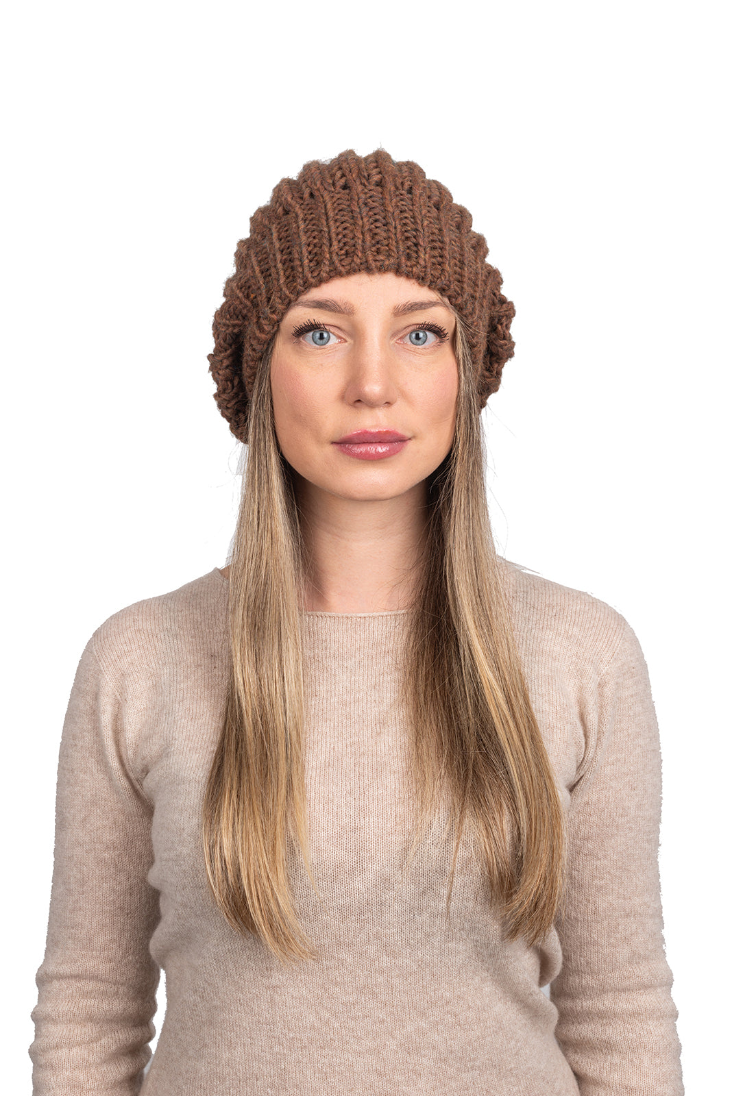 Mocha Women's Fisherman's Rib Beanie