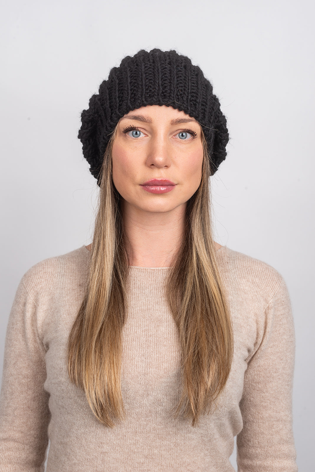 Black Women's Fisherman's Rib Beanie, view 2