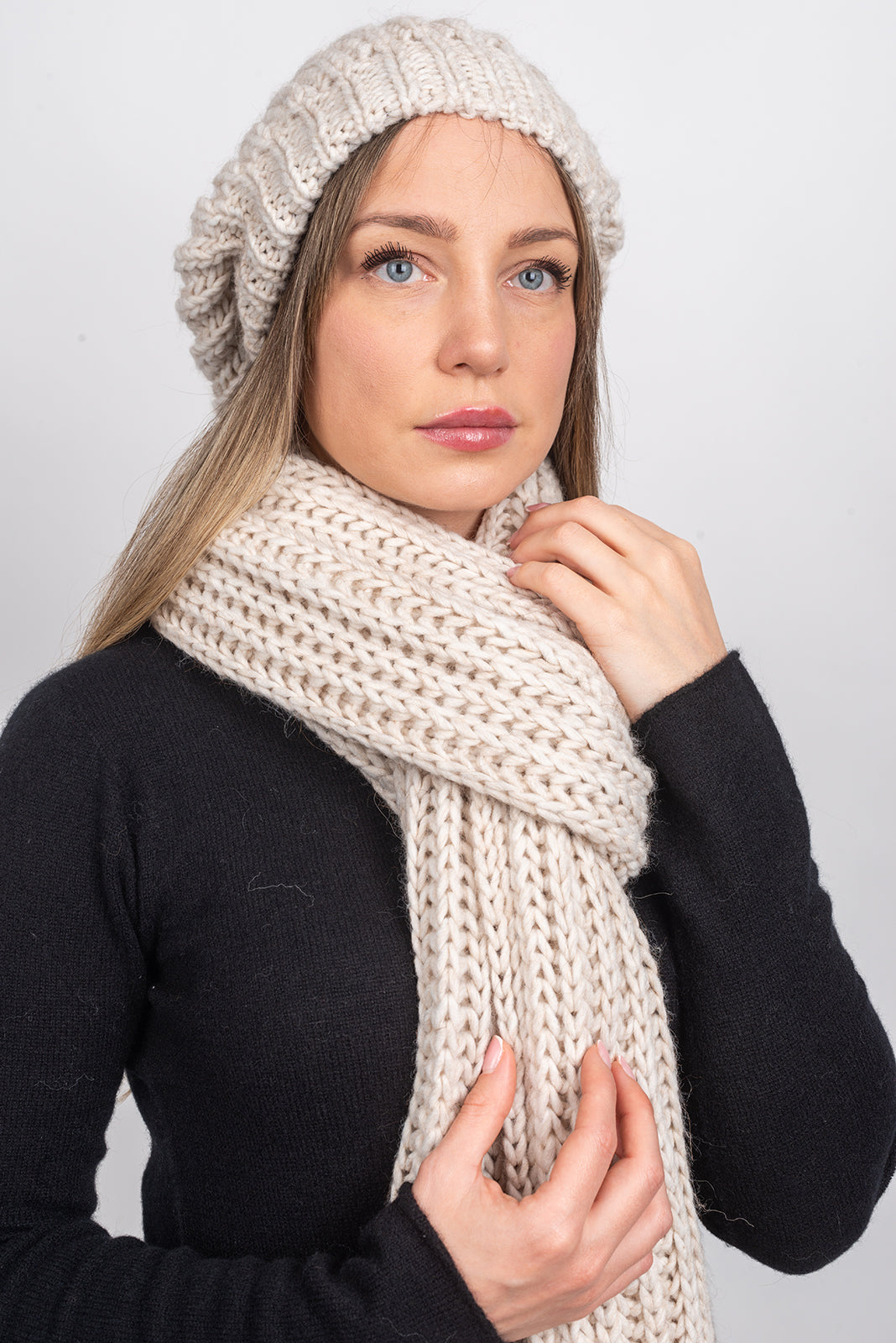 Beige Women's Fisherman's Rib Beanie, view 4