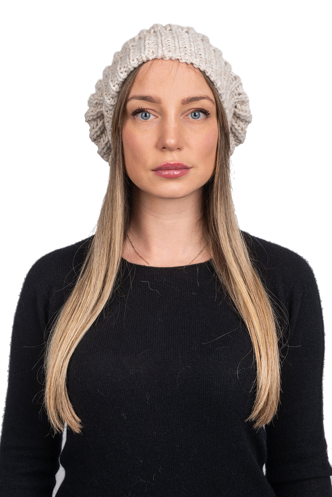 Beige Women's Fisherman's Rib Beanie