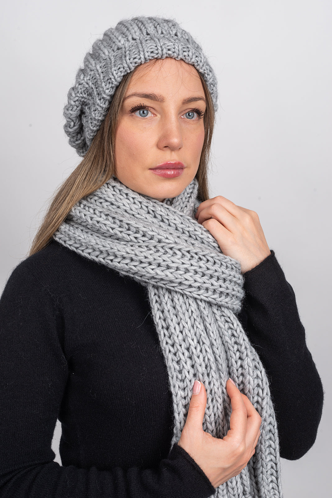 Gray Women's Fisherman's Rib Beanie, view 4
