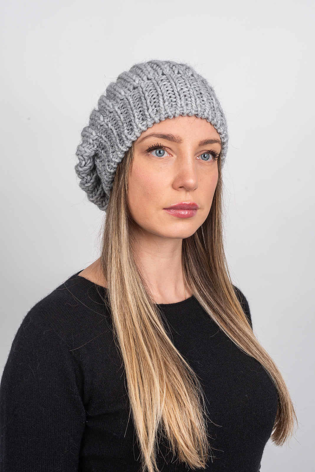 Gray Women's Fisherman's Rib Beanie, view 2