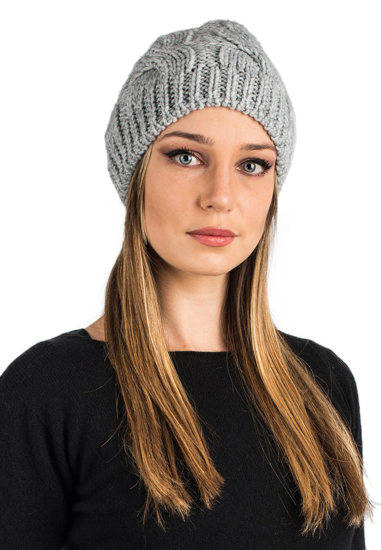 Hat with braids– Dalle Piane Cashmere USA