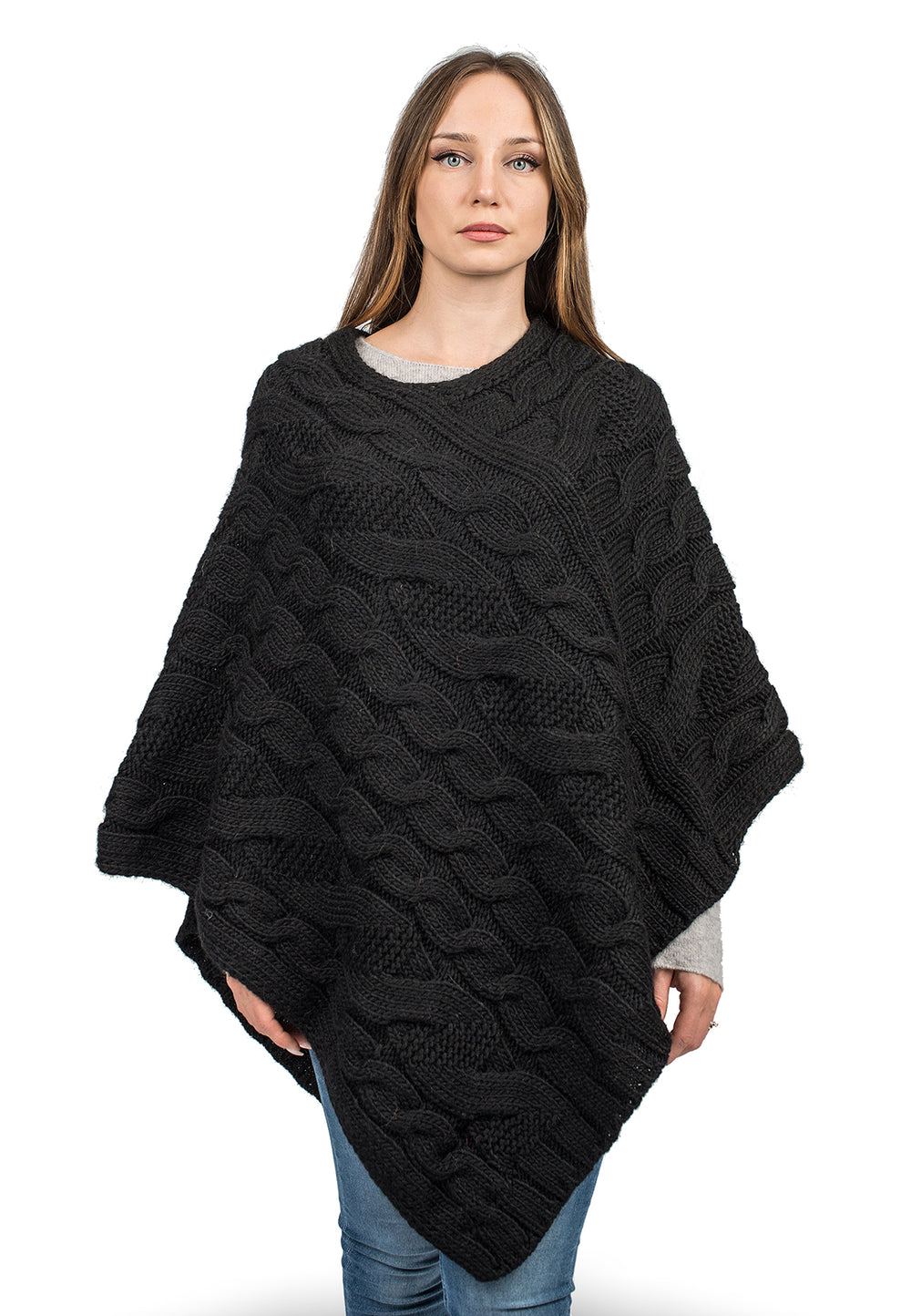 Zarza - Baby Alpaca wool Hooded Unisex Poncho S-XXL - Aztec