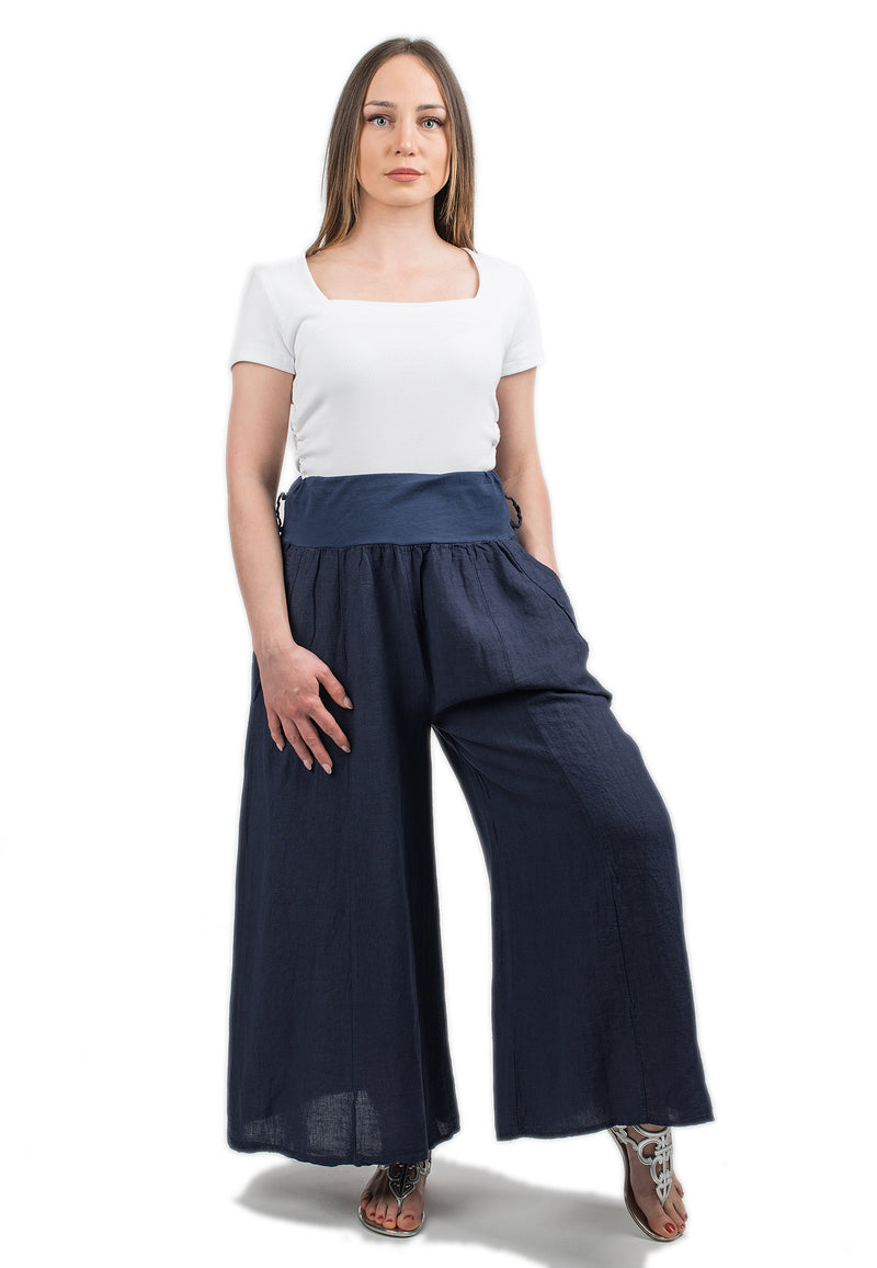 Amazon.com: Anyhold Womens Capri Pants Loose High Waisted Wide Leg Lounge  Pants Drawstring Causal Palazzo Pants Trousers with Pockets Medium, Ash  Gray : Clothing, Shoes & Jewelry