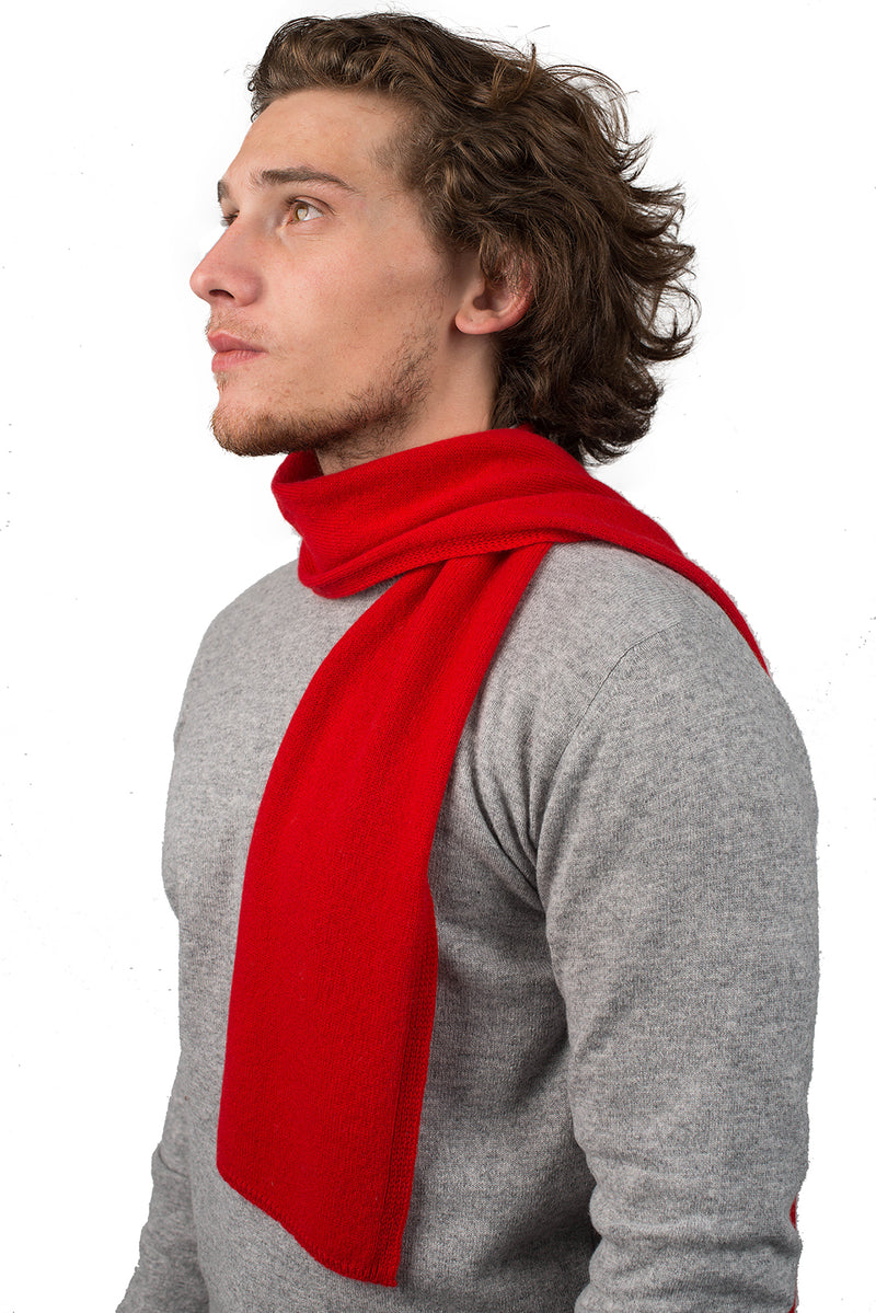 Red Cashmere Scarf | Mongulai