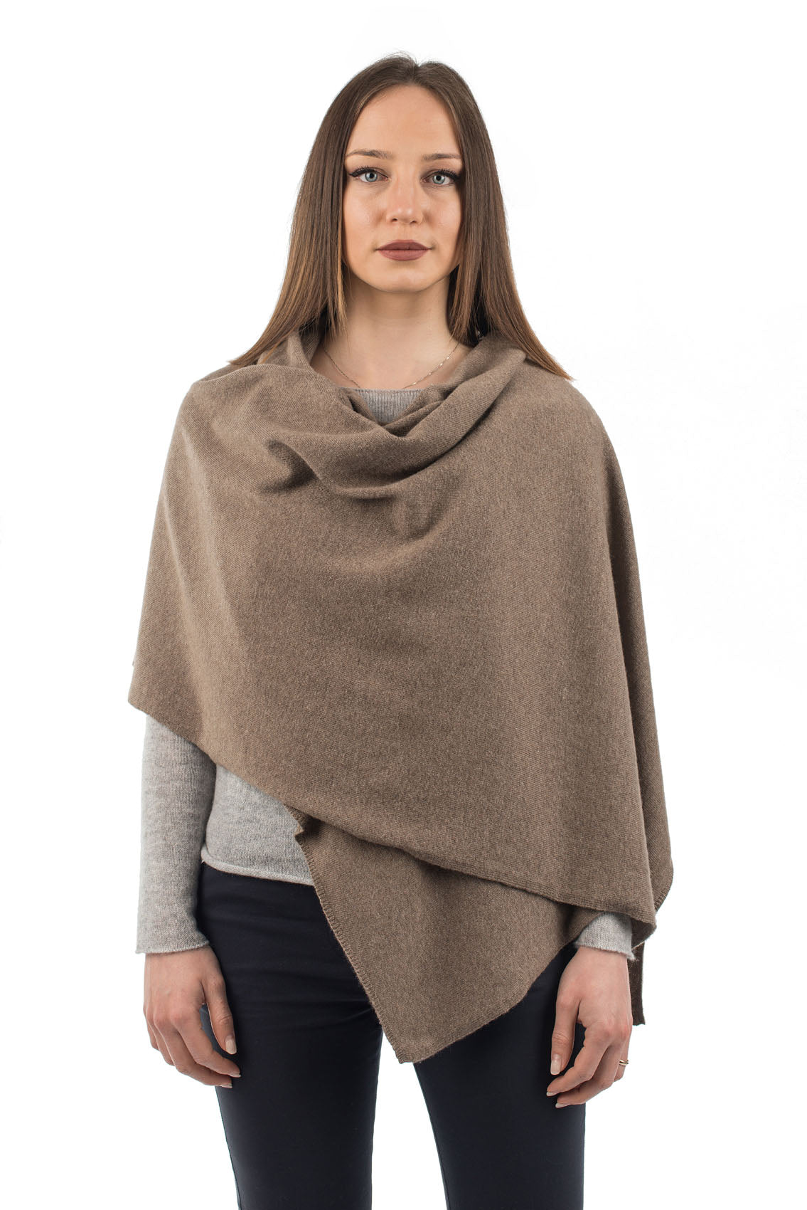Mink Women's Cashmere Blend Wrap, view 2