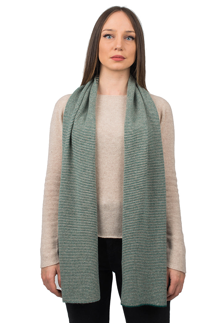 Multi Stripe Scarf 100% Cashmere