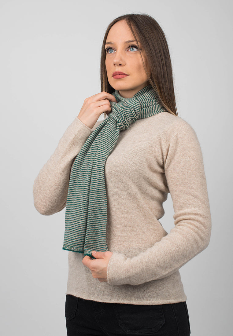 Multi Stripe Scarf 100% Cashmere