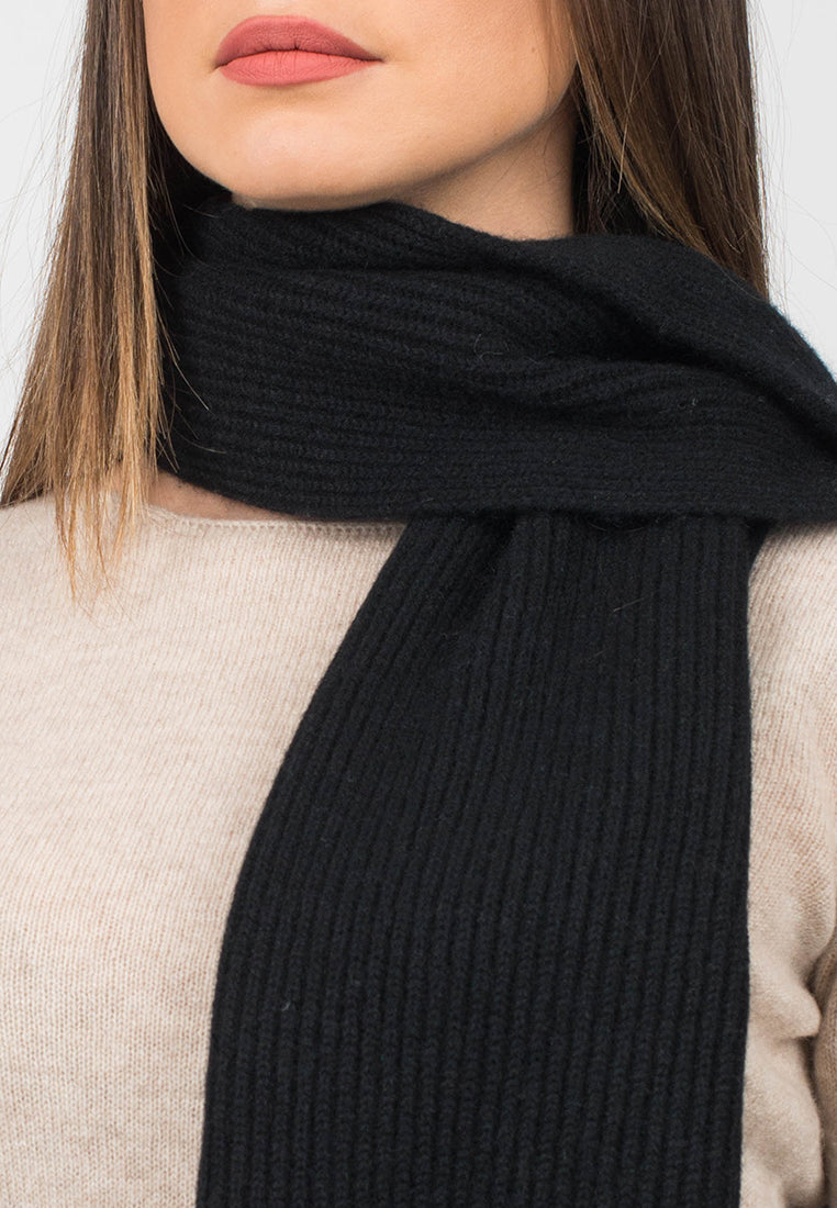 Fisherman's rib Scarf 100% Cashmere