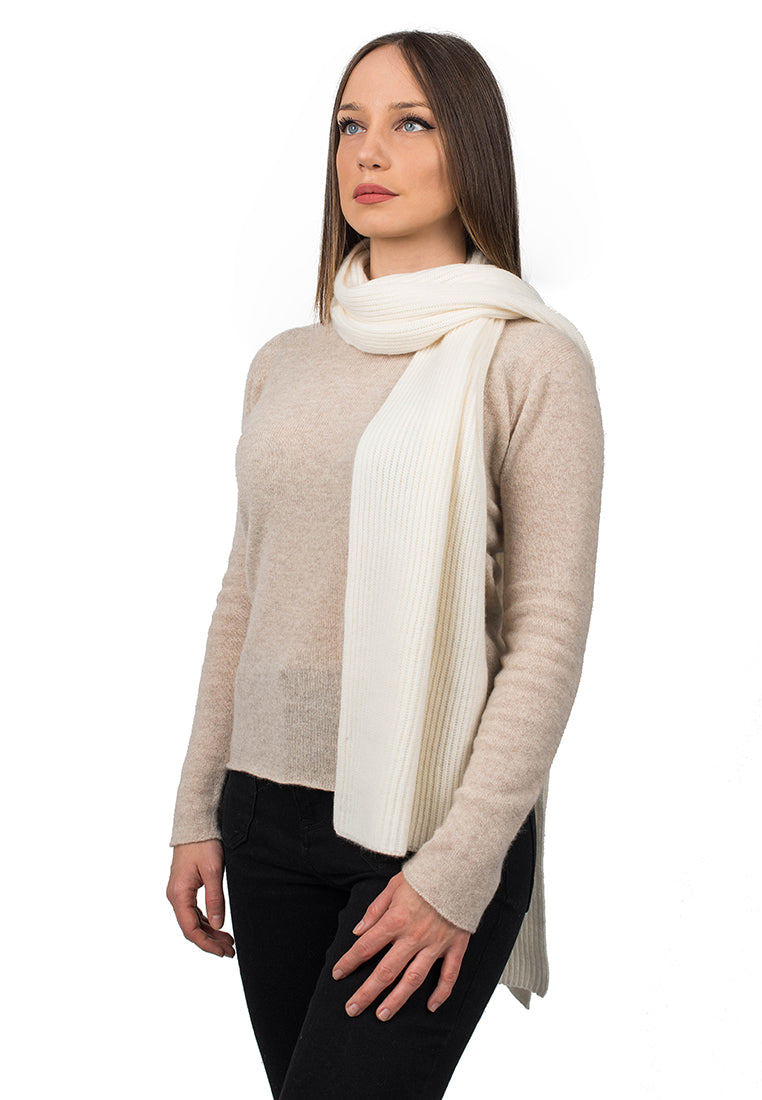 Fisherman's rib Scarf 100% Cashmere