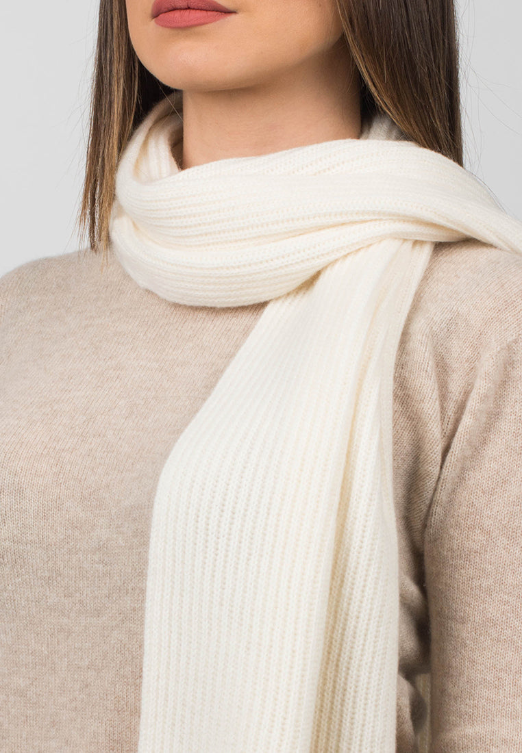 Fisherman's rib Scarf 100% Cashmere