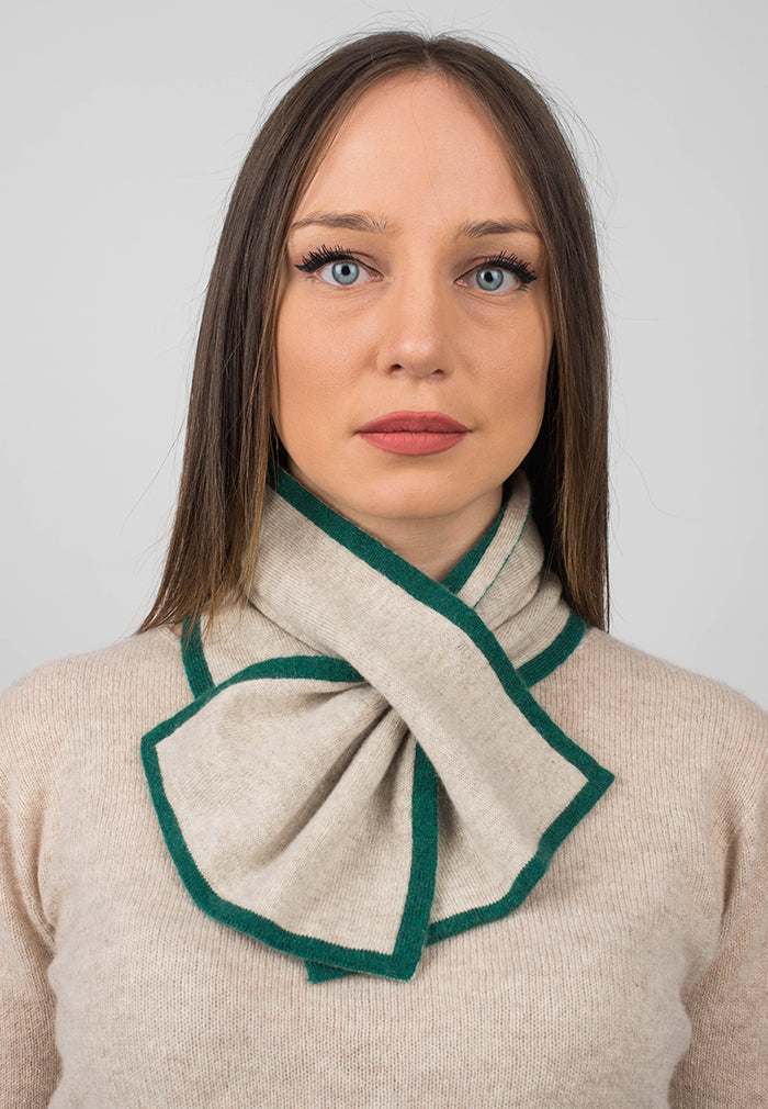 Dalle Piane Cashmere - Halswarmer 100% kasjmier - Made in Italy - Dames, Kleur: Rood/Grijs Dalle Piane Cashmere - Halswarmer 100% kasjmier - Made in Italy - Dames, Kleur: Rood/Grijs