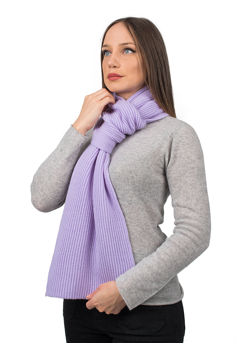 Fisherman's rib Scarf 100% Cashmere