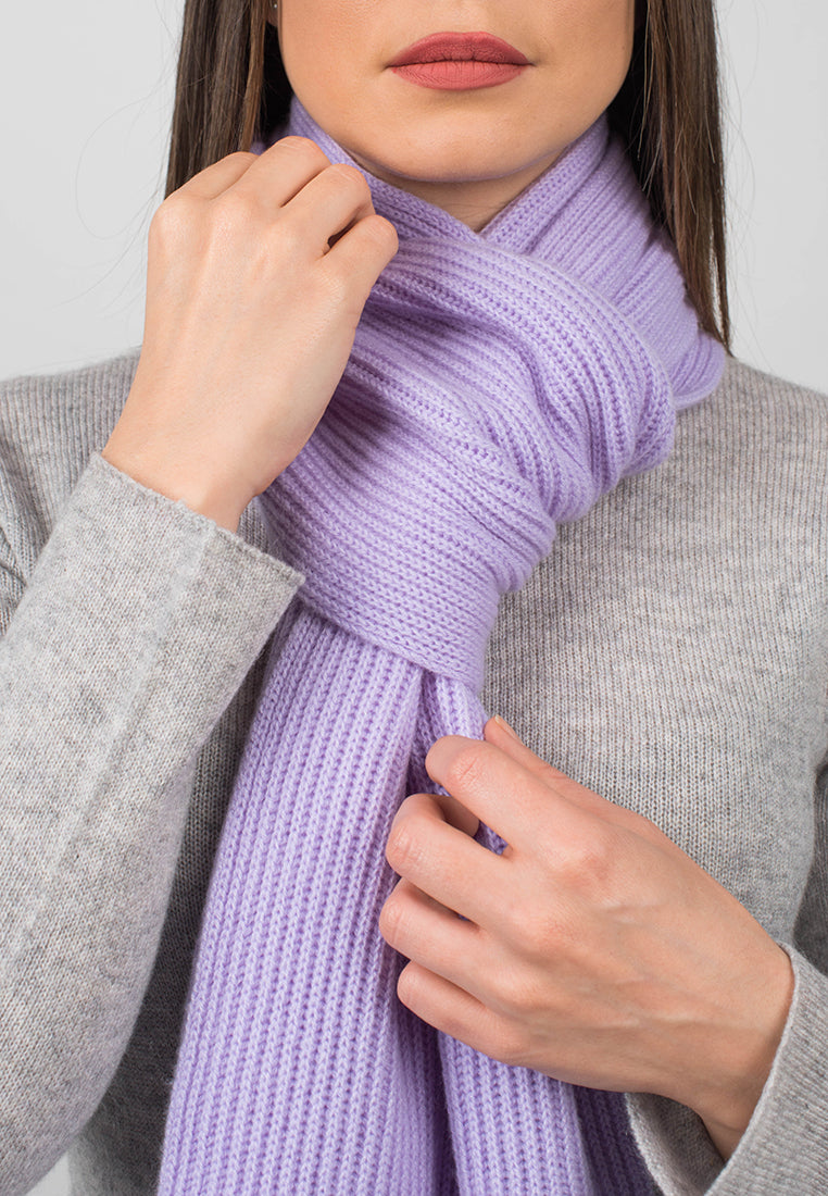 Fisherman's rib Scarf 100% Cashmere