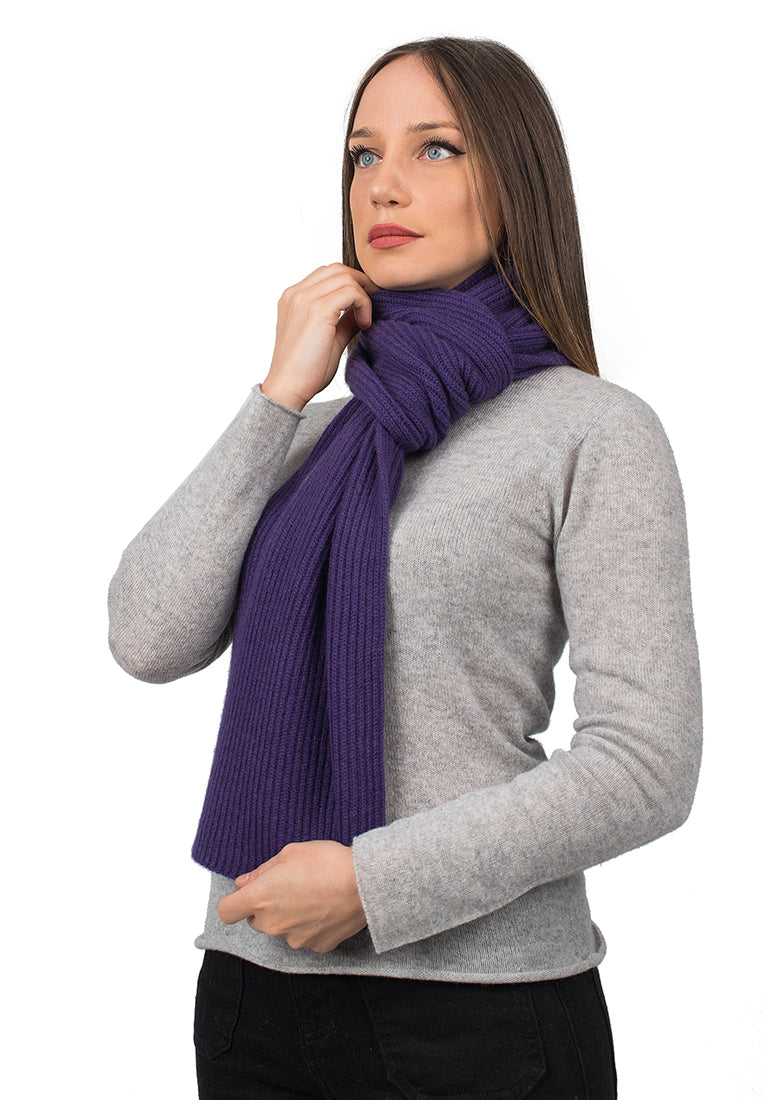 Fisherman's rib Scarf 100% Cashmere