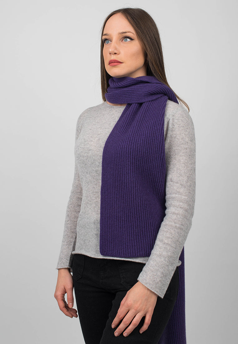 Fisherman's rib Scarf 100% Cashmere