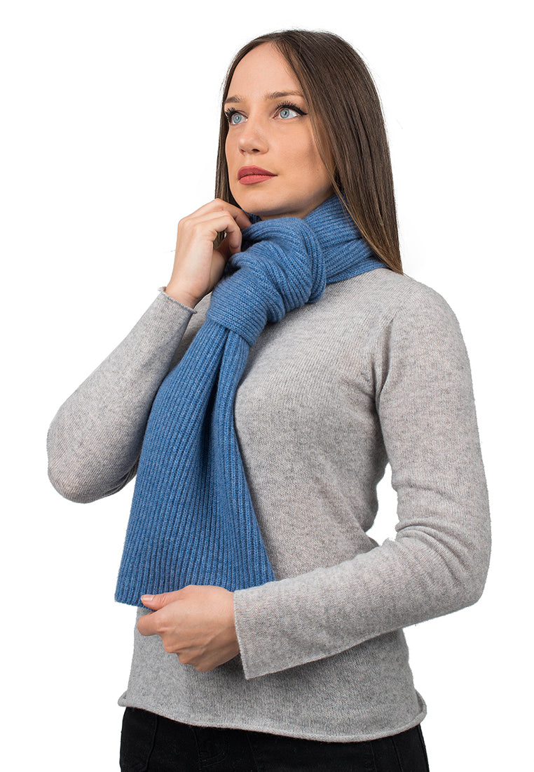 Fisherman's rib Scarf 100% Cashmere