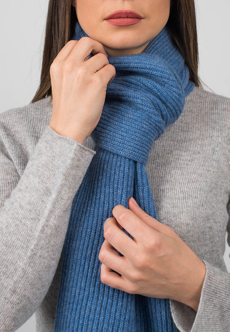 Fisherman's rib Scarf 100% Cashmere