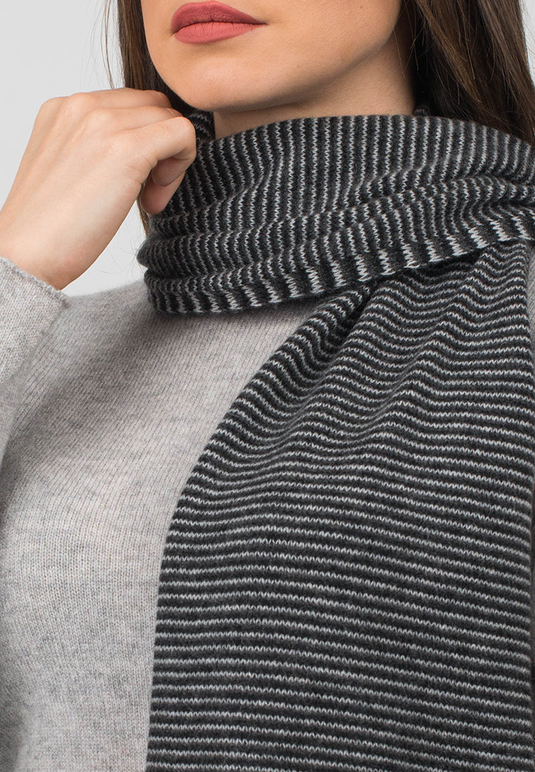 Multi Stripe Scarf 100% Cashmere