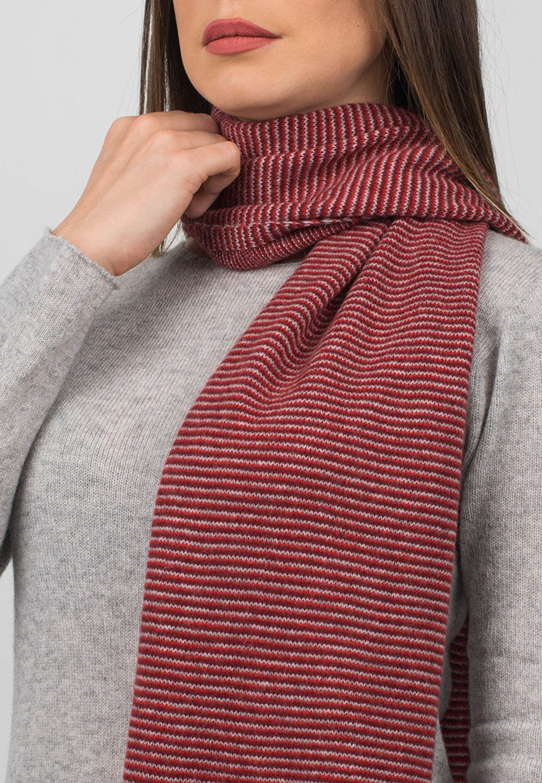 Multi Stripe Scarf 100% Cashmere