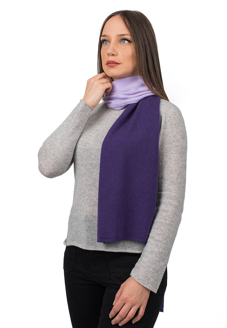 Bicolor Scarf 100% Cashmere