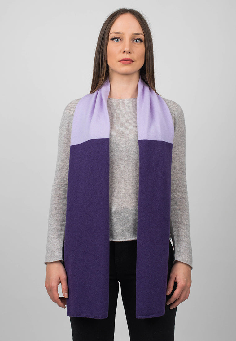 Bicolor Scarf 100% Cashmere