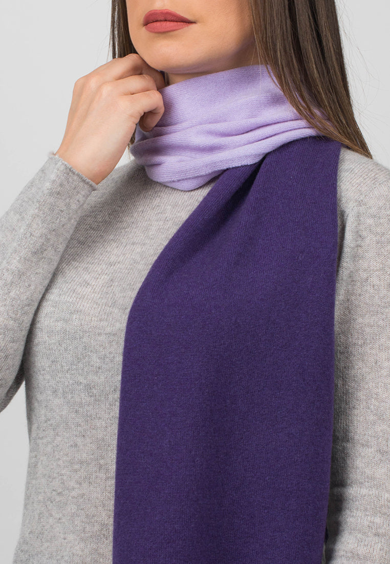 Bicolor Scarf 100% Cashmere