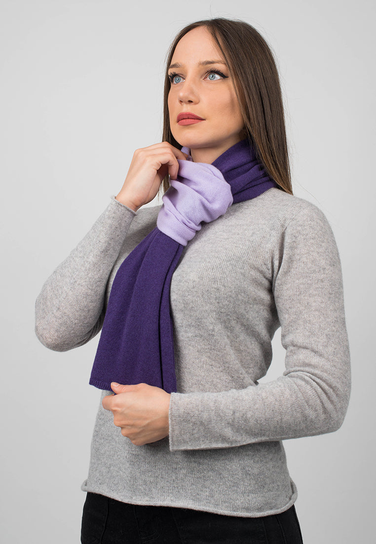 Bicolor Scarf 100% Cashmere