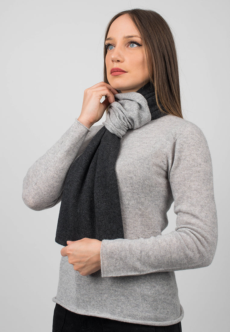 Bicolor Scarf 100% Cashmere